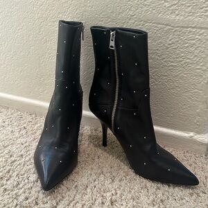 All Saints 
Pointed Heeled Studded Ankle Boots
